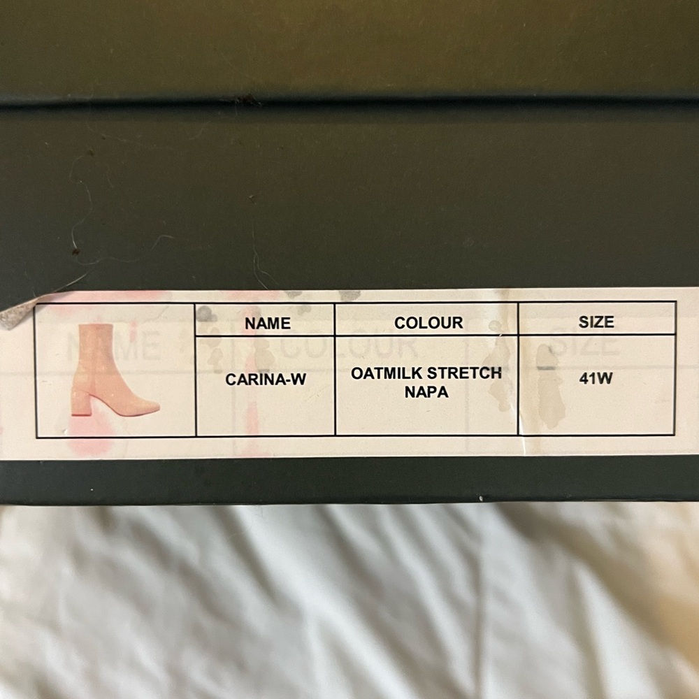 Silent D Carina Ankle Boots Ivory Oatmilk Napa Block Heel size EU 41 / US 10.5 - Picture 6 of 10